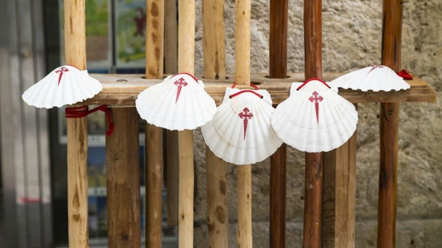 El bastón y la concha, símbolos del peregrino :: Albergues del Camino de Santiago