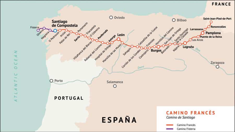 Poner Serafín Tres Todas las etapas del Camino de Santiago Francés :: Guía del Camino