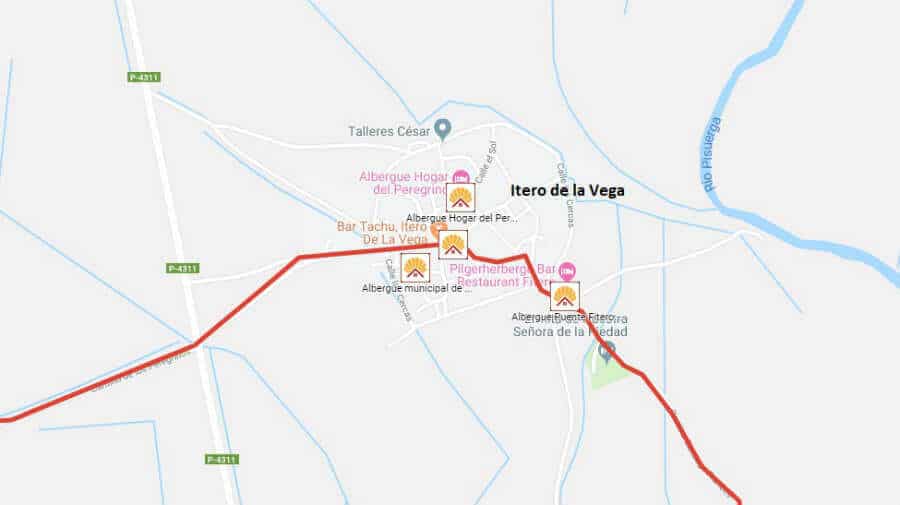 Albergues de peregrinos en Itero de la Vega, Palencia - Camino Francés :: Guía del Camino de Santiago