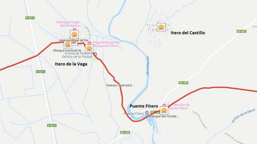 Albergues de peregrinos en Itero del Castillo, Burgos - Camino Francés :: Guía del Camino de Santiago