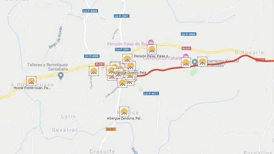 Albergues en Palas de Rei, Lugo :: Guía del Camino de Santiago Albergues y otros alojamientos en Palas de Rei - Camino de Santiago Francés :: Guía del Camino de Santiago