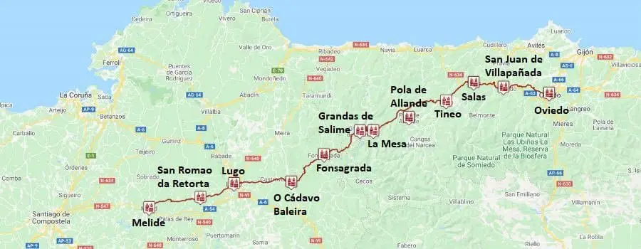 Camino de Santiago  Todos los Caminos, Etapas, Mapas y Pueblos