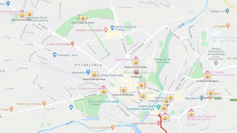 Albergues y otros alojamientos en Ponferrada, León :: Guía del Camino de Santiago Albergues y otros alojamientos en Ponferrada, León - Camino de Santiago Francés :: Guía del Camino de Santiago