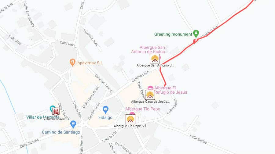 Albergues de peregrinos en Villar de Mazarife - Camino de Santiago Francés :: Guía del Camino de Santiago