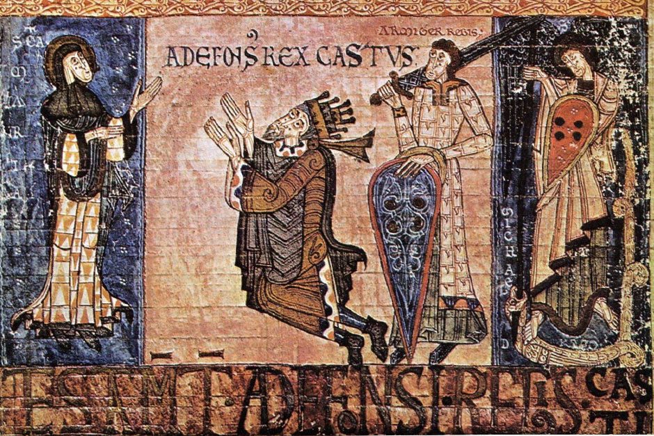 Alfonso II el Casto, rey de Asturias, primer peregrino a Santiago de Campostela