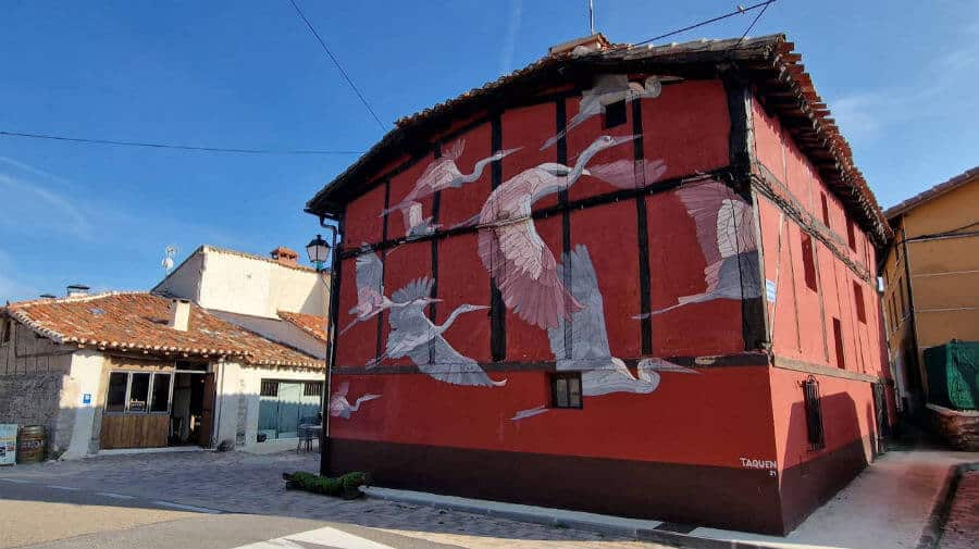 "Mural de las Cigüeñas", Agés, Burgos - Camino Francés :: Guía del Camino de Santiago