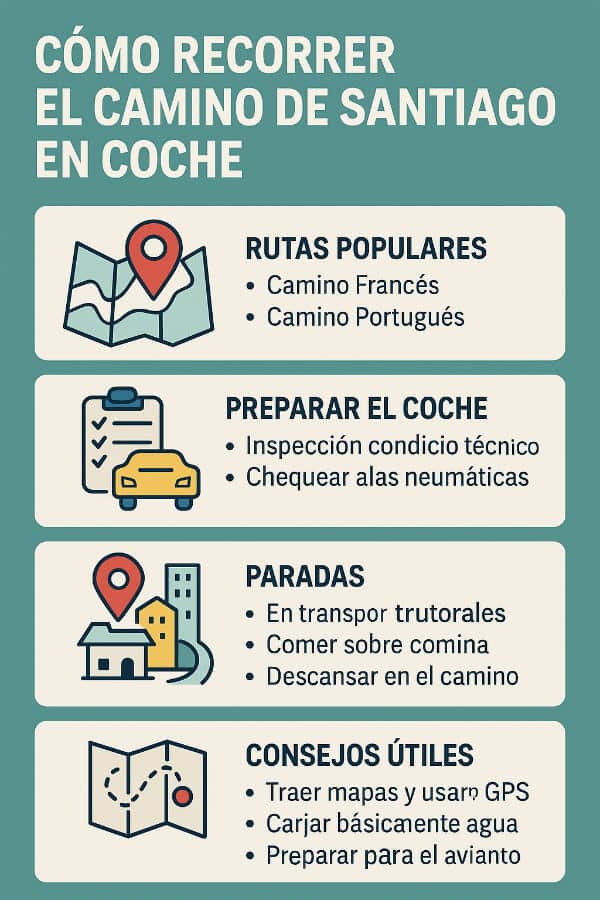 Consejos para recorrer el Camino de Santiago en coche