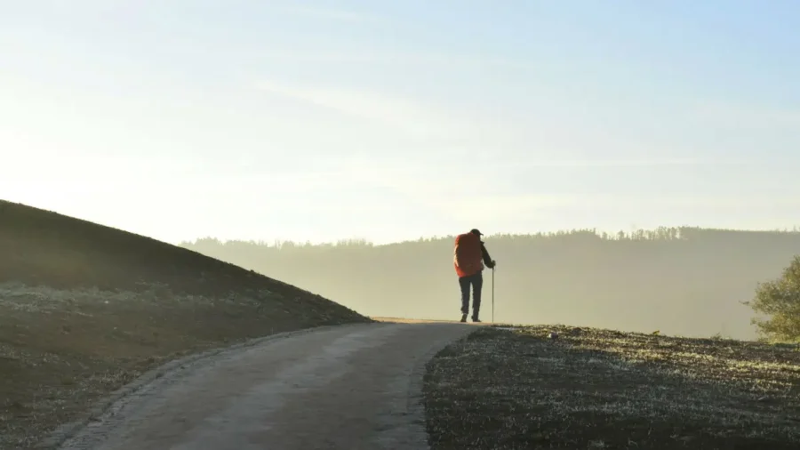 Un peregrino en soledad por el Camino de Santiago