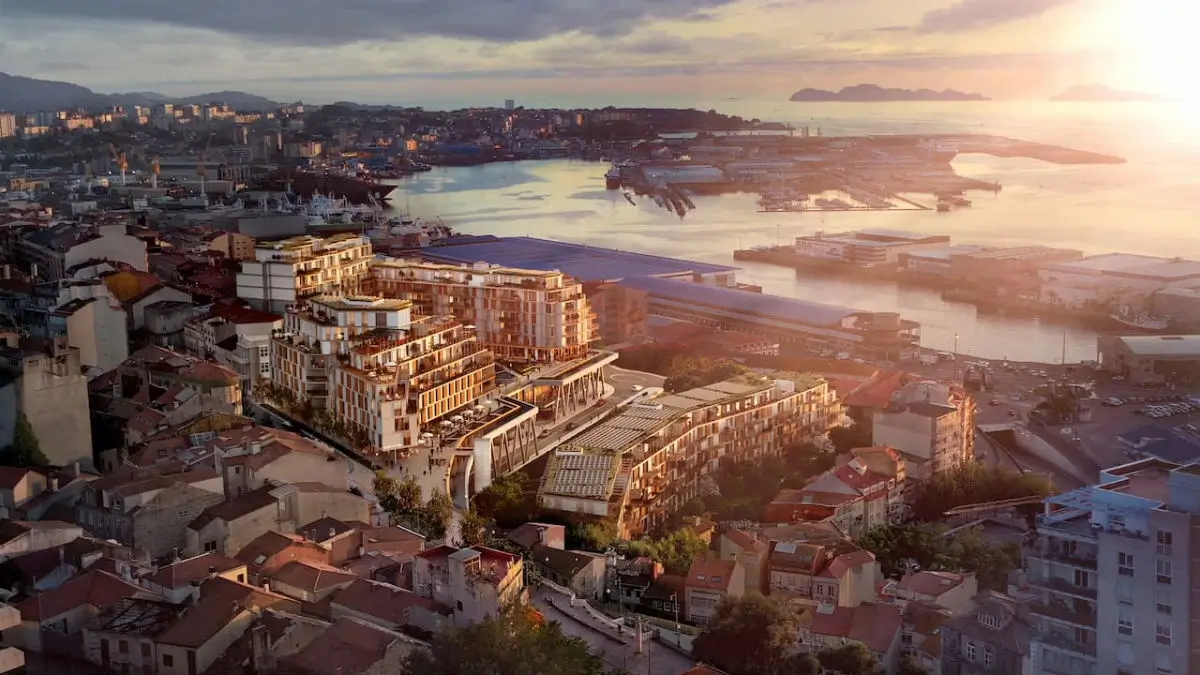 Vista aérea de Vigo - Camino Portugués por la Costa :: Guía del Camino de Santiago