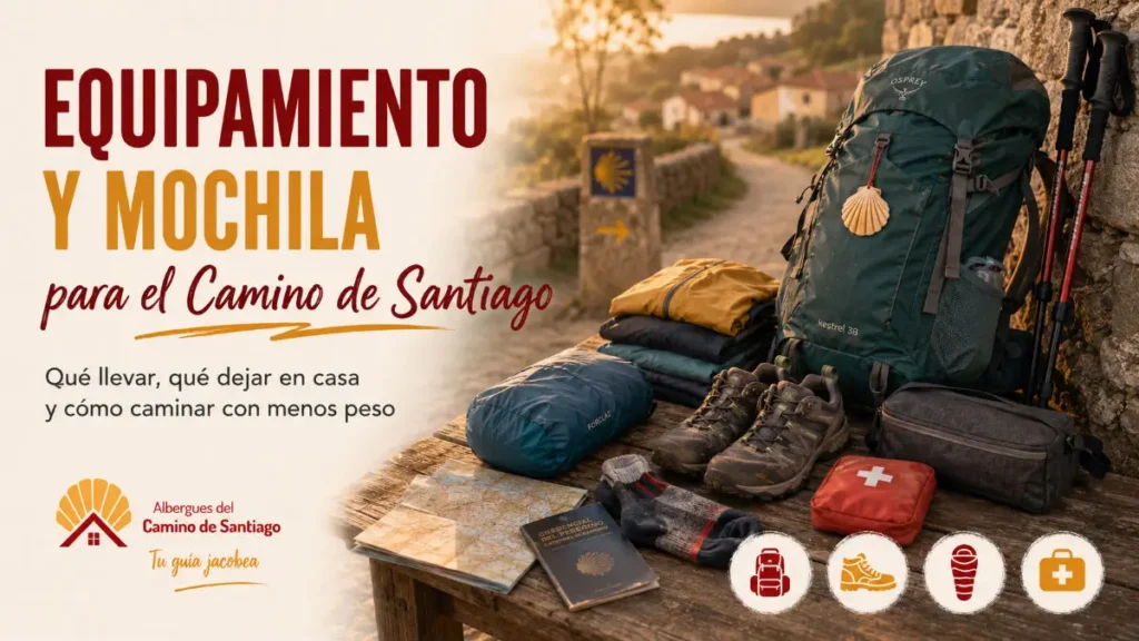 Equipamiento y mochila para el Camino de Santiago