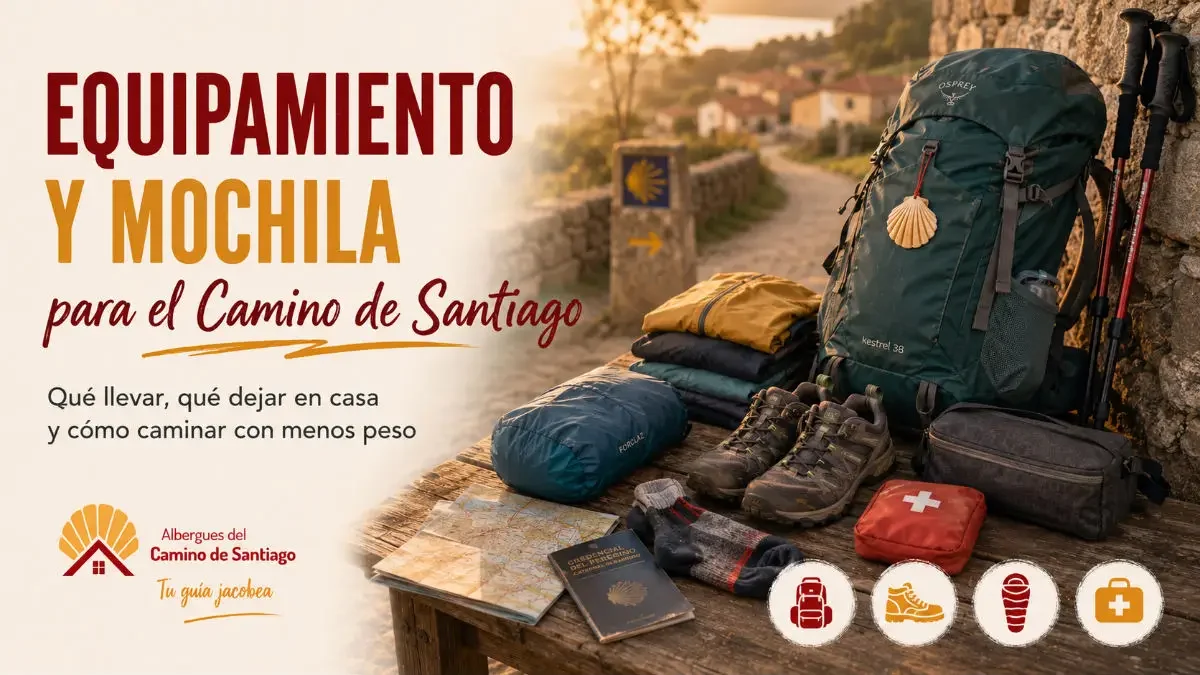 Equipamiento y mochila para el Camino de Santiago