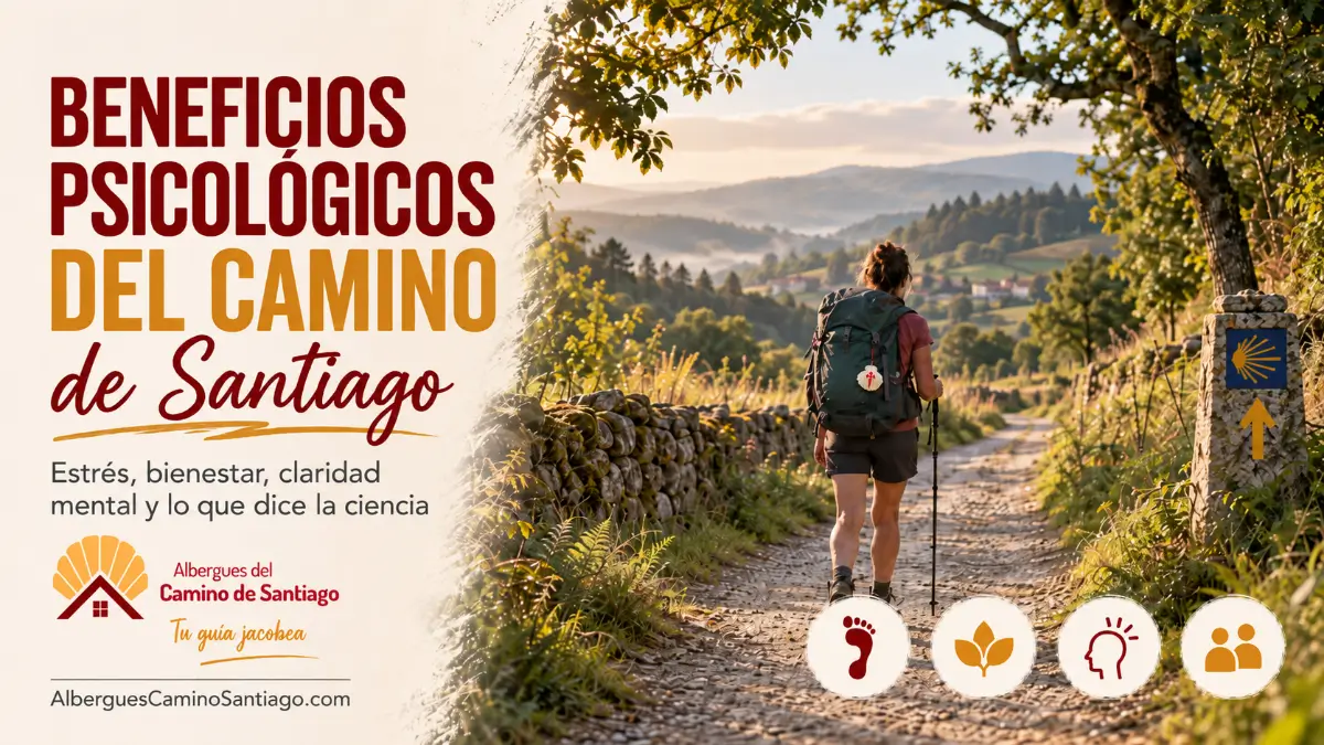 Peregrina caminando por el Camino de Santiago en un entorno natural